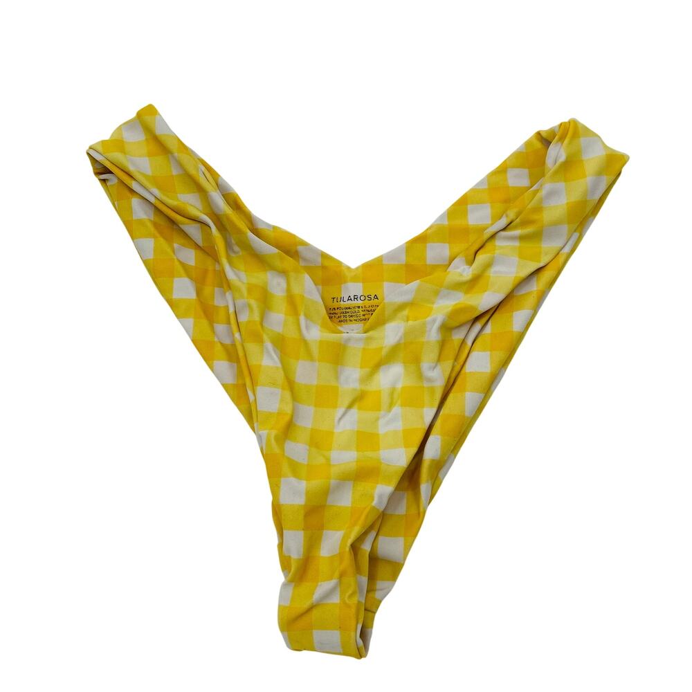 Tularosa yellow checkered bikini bottoms